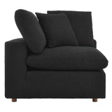 Commix Down Filled Overstuffed Boucle Fabric Corner Chair - BUILDMYPLACE