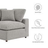 Commix Down Filled Overstuffed Boucle Fabric Corner Chair - BUILDMYPLACE
