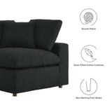 Commix Down Filled Overstuffed Boucle Fabric Corner Chair - BUILDMYPLACE