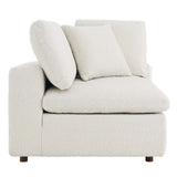 Commix Down Filled Overstuffed Boucle Fabric Corner Chair - BUILDMYPLACE