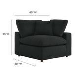 Commix Down Filled Overstuffed Boucle Fabric Corner Chair - BUILDMYPLACE