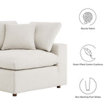 Commix Down Filled Overstuffed Boucle Fabric Corner Chair - BUILDMYPLACE