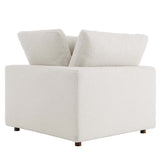 Commix Down Filled Overstuffed Boucle Fabric Corner Chair - BUILDMYPLACE