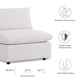 Commix Overstuffed Outdoor Patio Armless Chair - BUILDMYPLACE