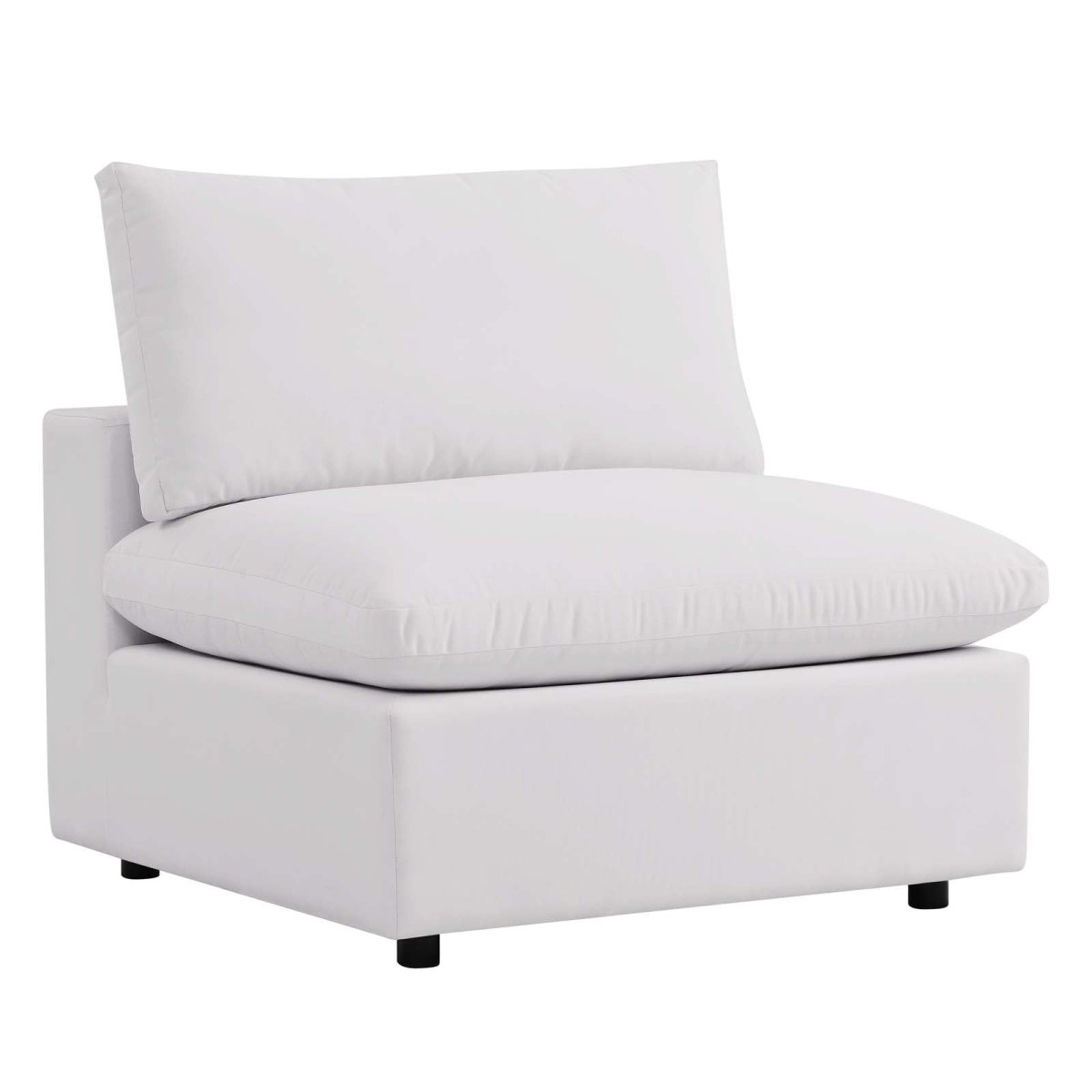 Commix Overstuffed Outdoor Patio Armless Chair - BUILDMYPLACE