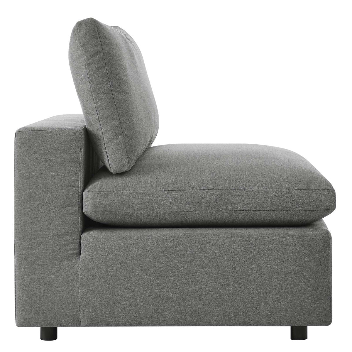 Commix Overstuffed Outdoor Patio Armless Chair - BUILDMYPLACE
