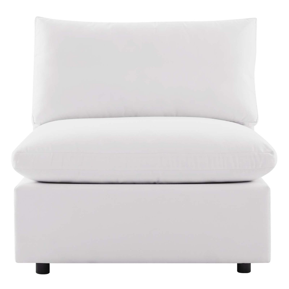 Commix Overstuffed Outdoor Patio Armless Chair - BUILDMYPLACE