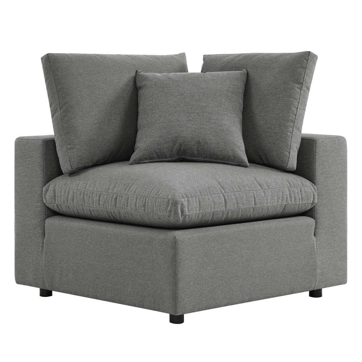 Commix Overstuffed Outdoor Patio Corner Chair - BUILDMYPLACE