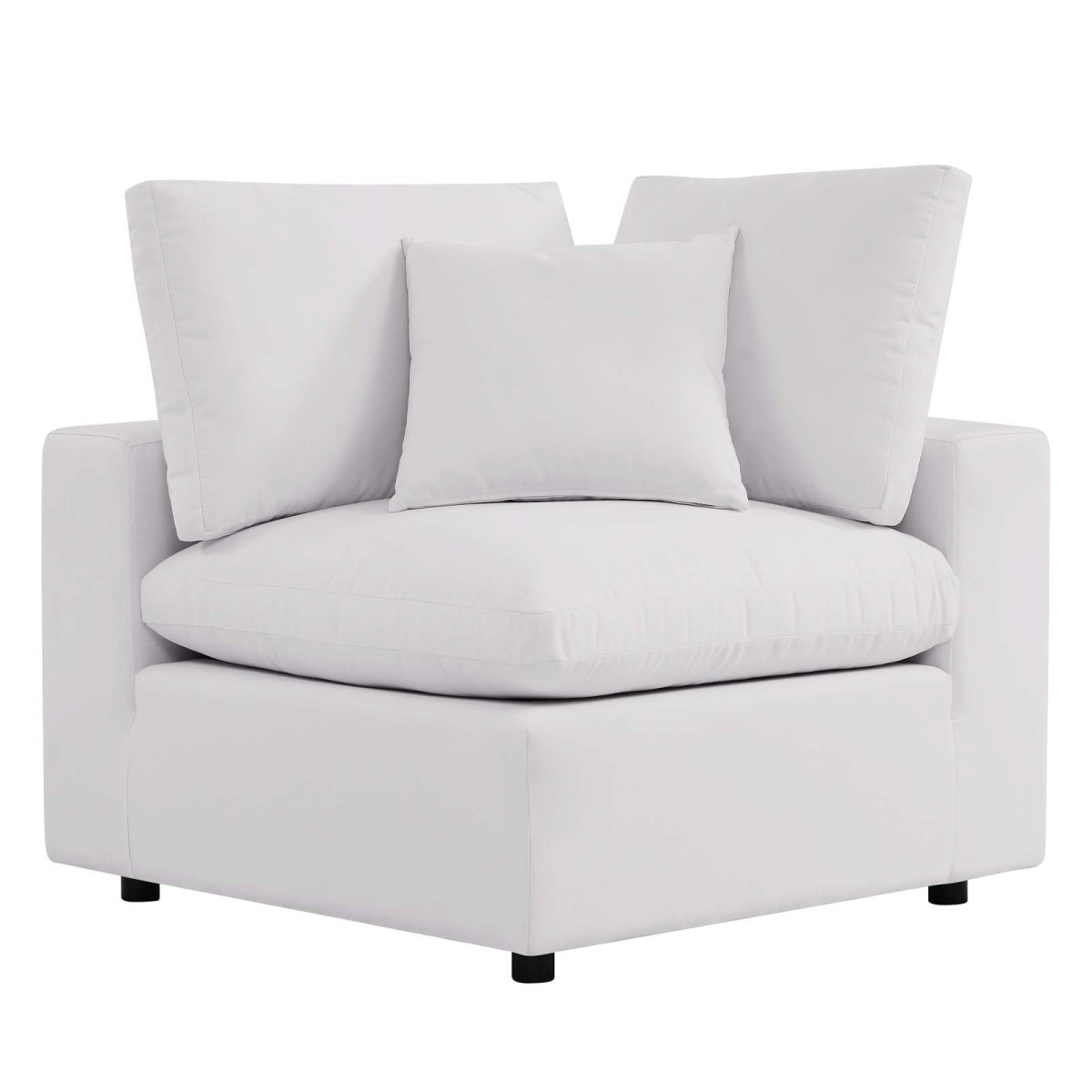 Commix Overstuffed Outdoor Patio Corner Chair - BUILDMYPLACE
