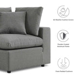 Commix Overstuffed Outdoor Patio Loveseat - BUILDMYPLACE