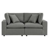 Commix Overstuffed Outdoor Patio Loveseat - BUILDMYPLACE