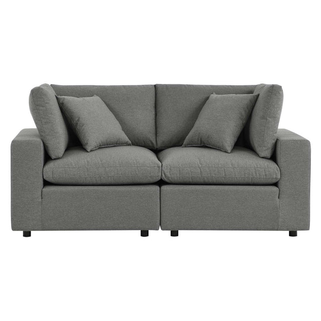 Commix Overstuffed Outdoor Patio Loveseat - BUILDMYPLACE