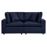 Commix Overstuffed Outdoor Patio Loveseat - BUILDMYPLACE