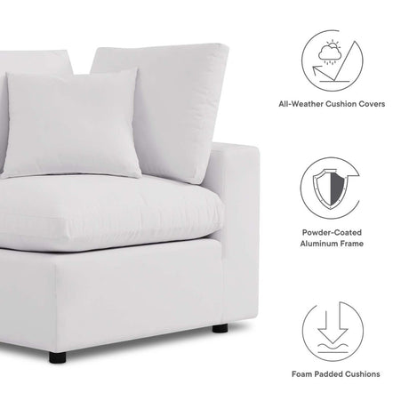 Commix Overstuffed Outdoor Patio Loveseat - BUILDMYPLACE