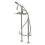 Concord Freestanding Tub Faucet With Supply Line, Stop Valve, Brushed Nickel - BUILDMYPLACE