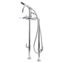 Concord Freestanding Tub Faucet With Supply Line, Stop Valve, Brushed Nickel - BUILDMYPLACE