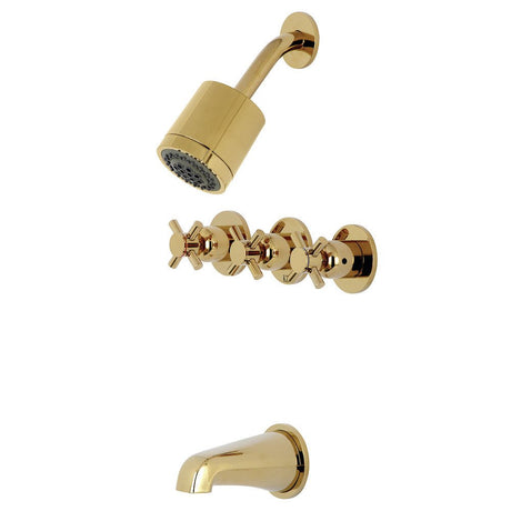 Concord Three Handle Tub And Shower Faucet - BUILDMYPLACE