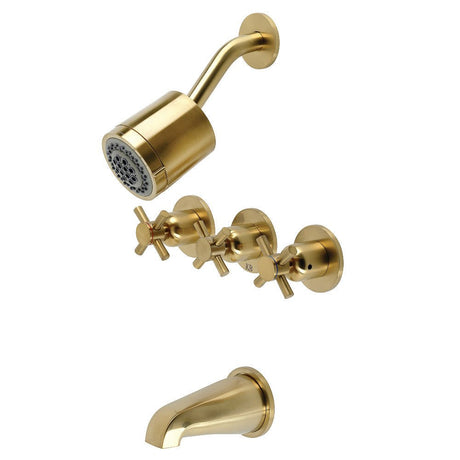 Concord Three Handle Tub And Shower Faucet - BUILDMYPLACE