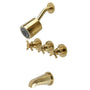 Concord Three Handle Tub And Shower Faucet - BUILDMYPLACE