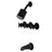 Concord Three Handle Tub And Shower Faucet - BUILDMYPLACE