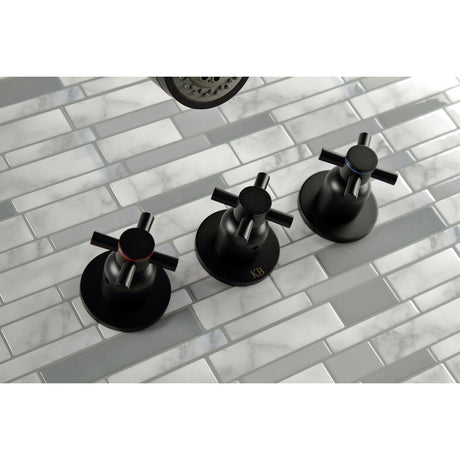 Concord Three Handle Tub And Shower Faucet - BUILDMYPLACE