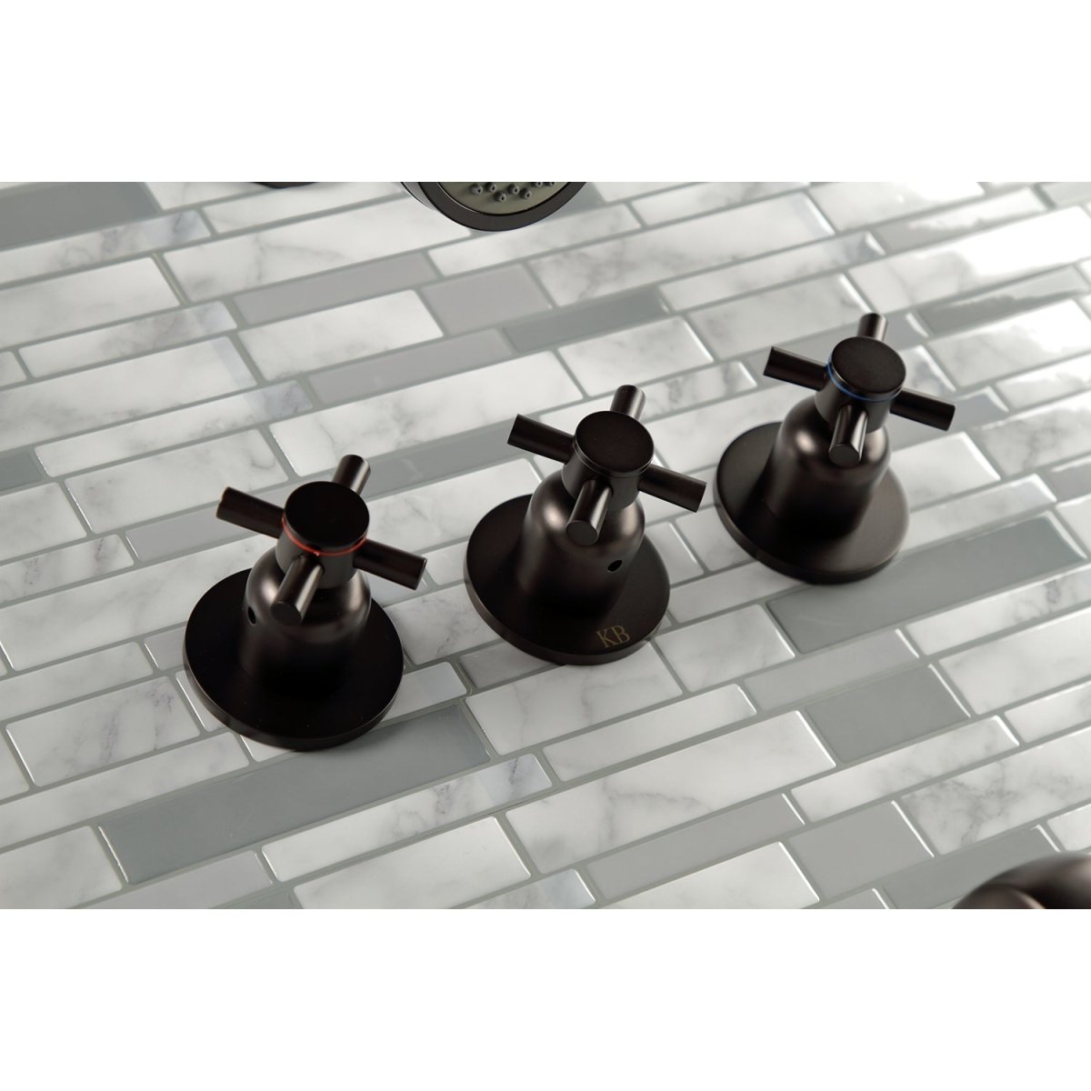 Concord Three Handle Tub And Shower Faucet - BUILDMYPLACE