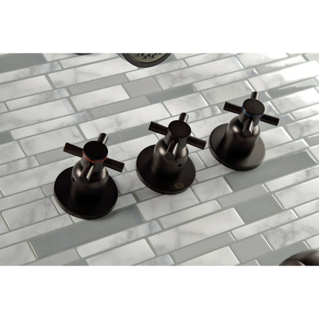 Concord Three Handle Tub And Shower Faucet - BUILDMYPLACE
