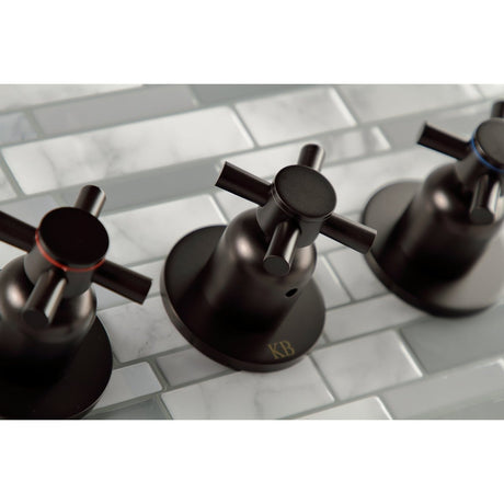 Concord Three Handle Tub And Shower Faucet - BUILDMYPLACE