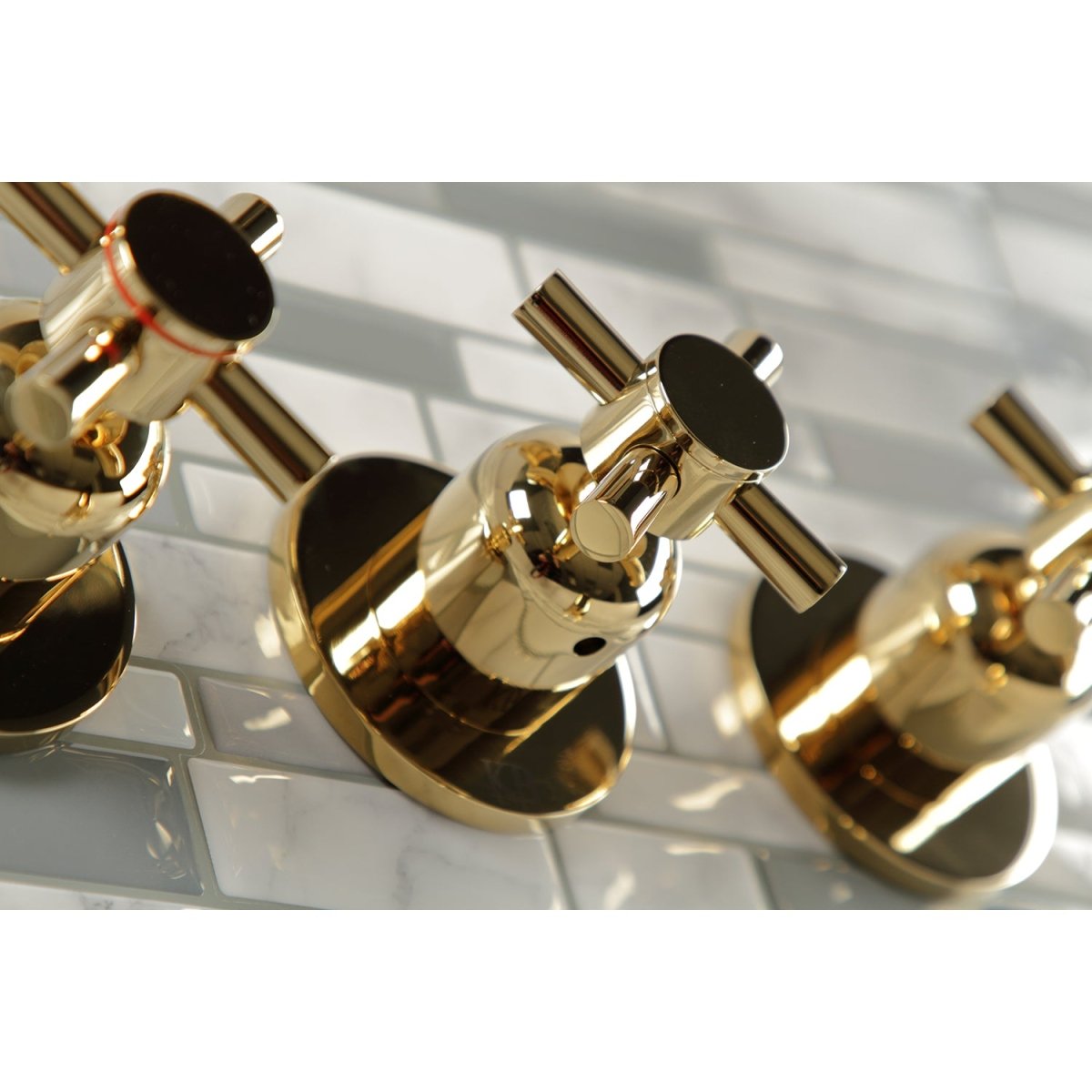 Concord Three Handle Tub And Shower Faucet - BUILDMYPLACE