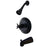 Concord Tub & Shower Faucet With Single Function Shower Head & Metal Cross Handle - BUILDMYPLACE