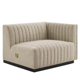 Conjure Channel Tufted Upholstered Fabric Loveseat - BUILDMYPLACE