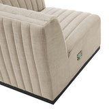 Conjure Channel Tufted Upholstered Fabric Loveseat - BUILDMYPLACE