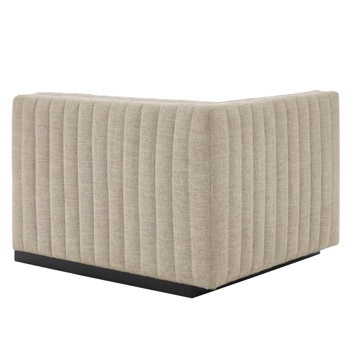 Conjure Channel Tufted Upholstered Fabric Loveseat - BUILDMYPLACE