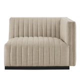Conjure Channel Tufted Upholstered Fabric Loveseat - BUILDMYPLACE