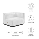 Conjure Channel Tufted Upholstered Fabric Right - Arm Chair - BUILDMYPLACE