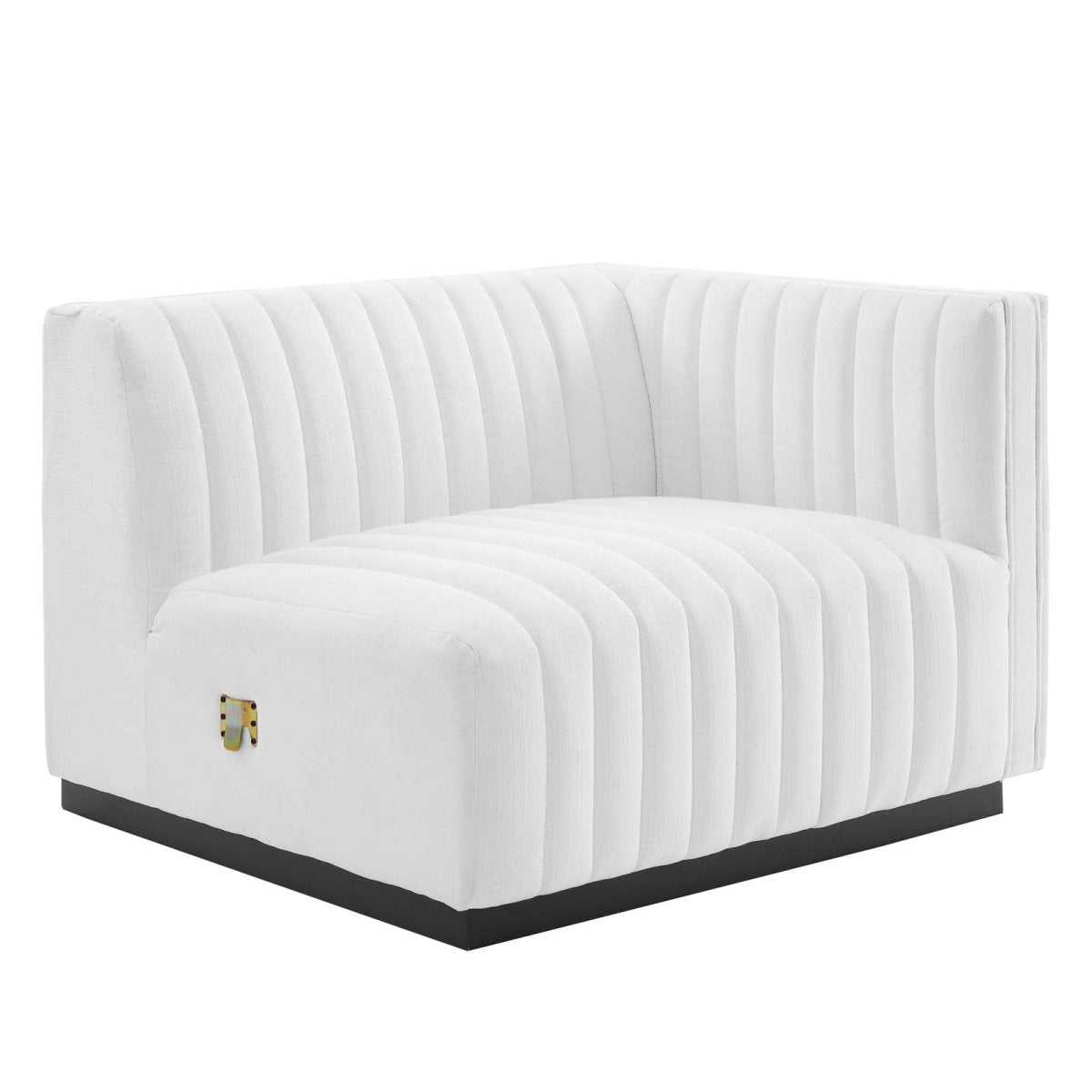 Conjure Channel Tufted Upholstered Fabric Right - Arm Chair - BUILDMYPLACE