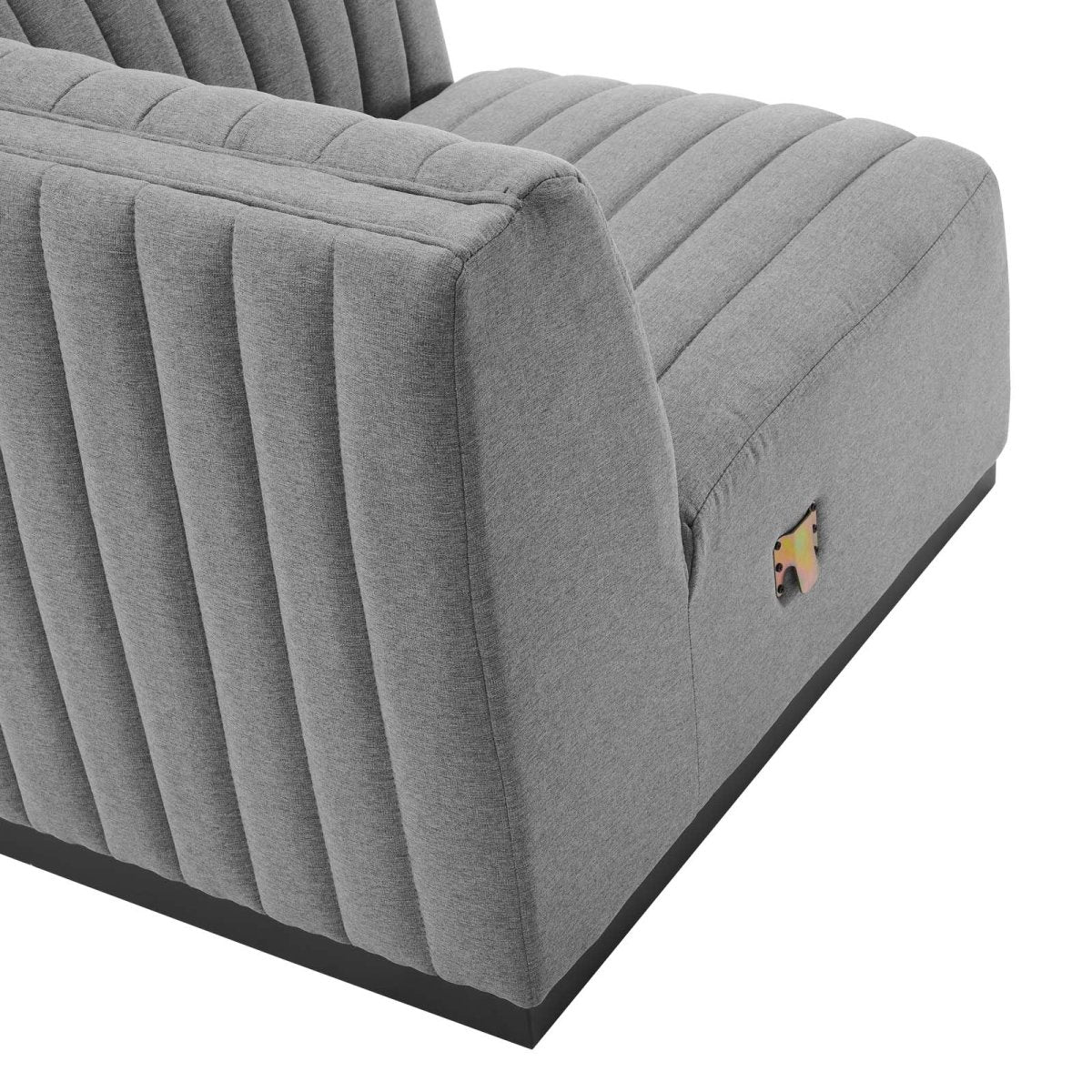 Conjure Channel Tufted Upholstered Fabric Right - Arm Chair - BUILDMYPLACE