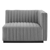 Conjure Channel Tufted Upholstered Fabric Right - Arm Chair - BUILDMYPLACE