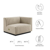 Conjure Channel Tufted Upholstered Fabric Right - Arm Chair - BUILDMYPLACE