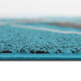 Contempo - 42 Area Rugs Runner Turquoise 8 - X - 11 - BUILDMYPLACE