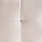 Contour Tufted Square Ottoman - 15.5 Inch - Upholstered Performance Velvet - Ivory - BUILDMYPLACE