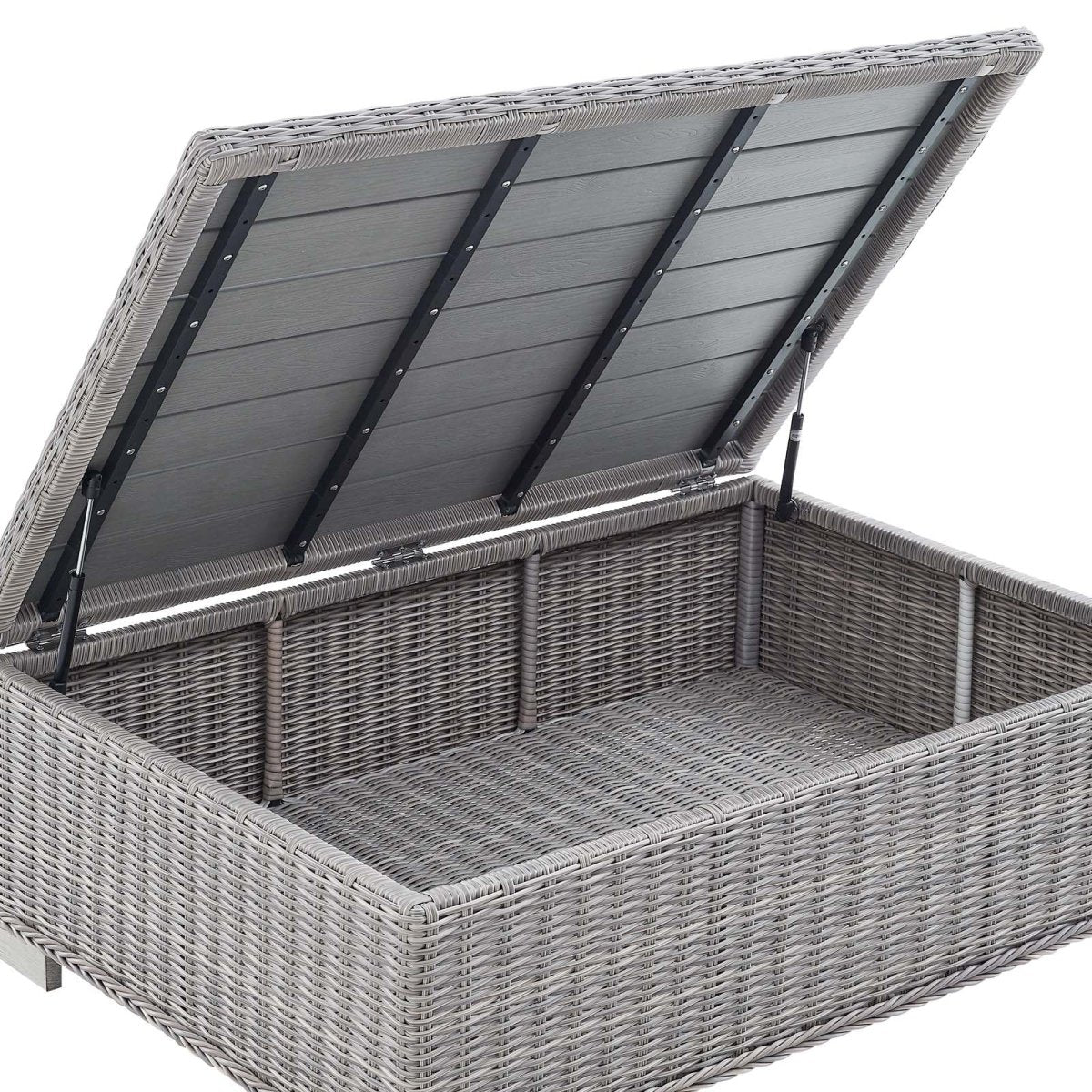 Conway 45" Outdoor Patio Wicker Rattan Coffee Table - BUILDMYPLACE