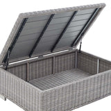 Conway 45" Outdoor Patio Wicker Rattan Coffee Table - BUILDMYPLACE