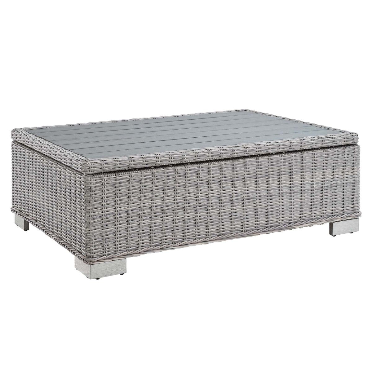 Conway 45" Outdoor Patio Wicker Rattan Coffee Table - BUILDMYPLACE