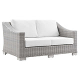 Conway Outdoor Patio Wicker Rattan Loveseat - BUILDMYPLACE