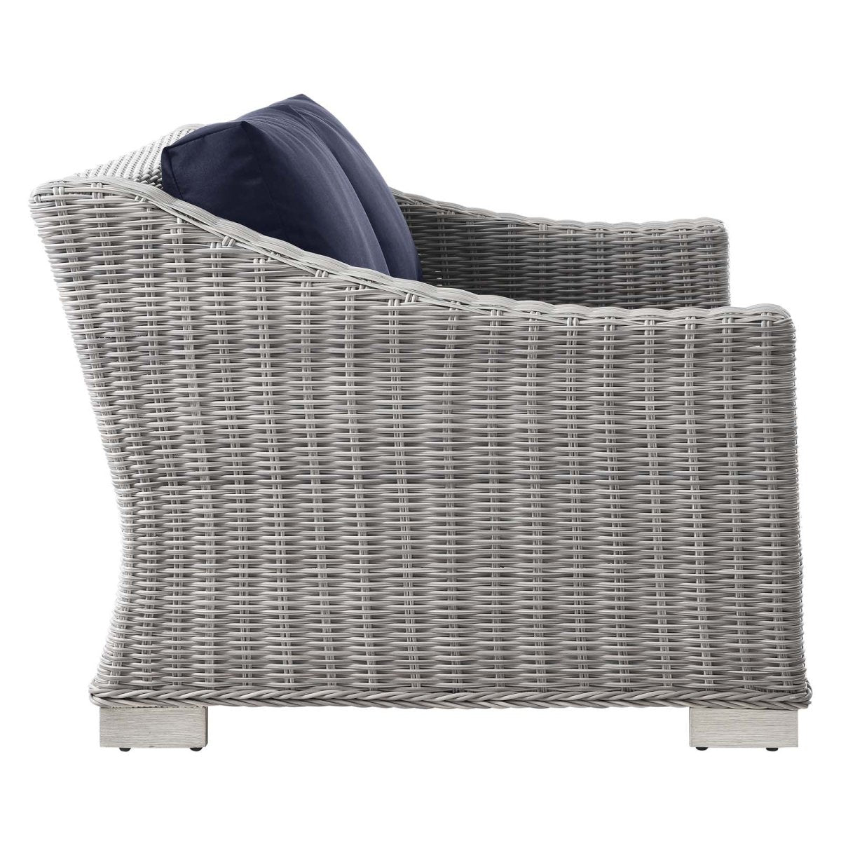 Conway Outdoor Patio Wicker Rattan Loveseat - BUILDMYPLACE