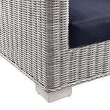 Conway Outdoor Patio Wicker Rattan Loveseat - BUILDMYPLACE