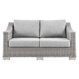 Conway Outdoor Patio Wicker Rattan Loveseat - BUILDMYPLACE