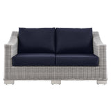 Conway Outdoor Patio Wicker Rattan Loveseat - BUILDMYPLACE