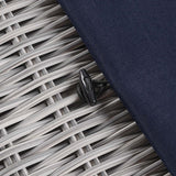Conway Outdoor Patio Wicker Rattan Ottoman - BUILDMYPLACE